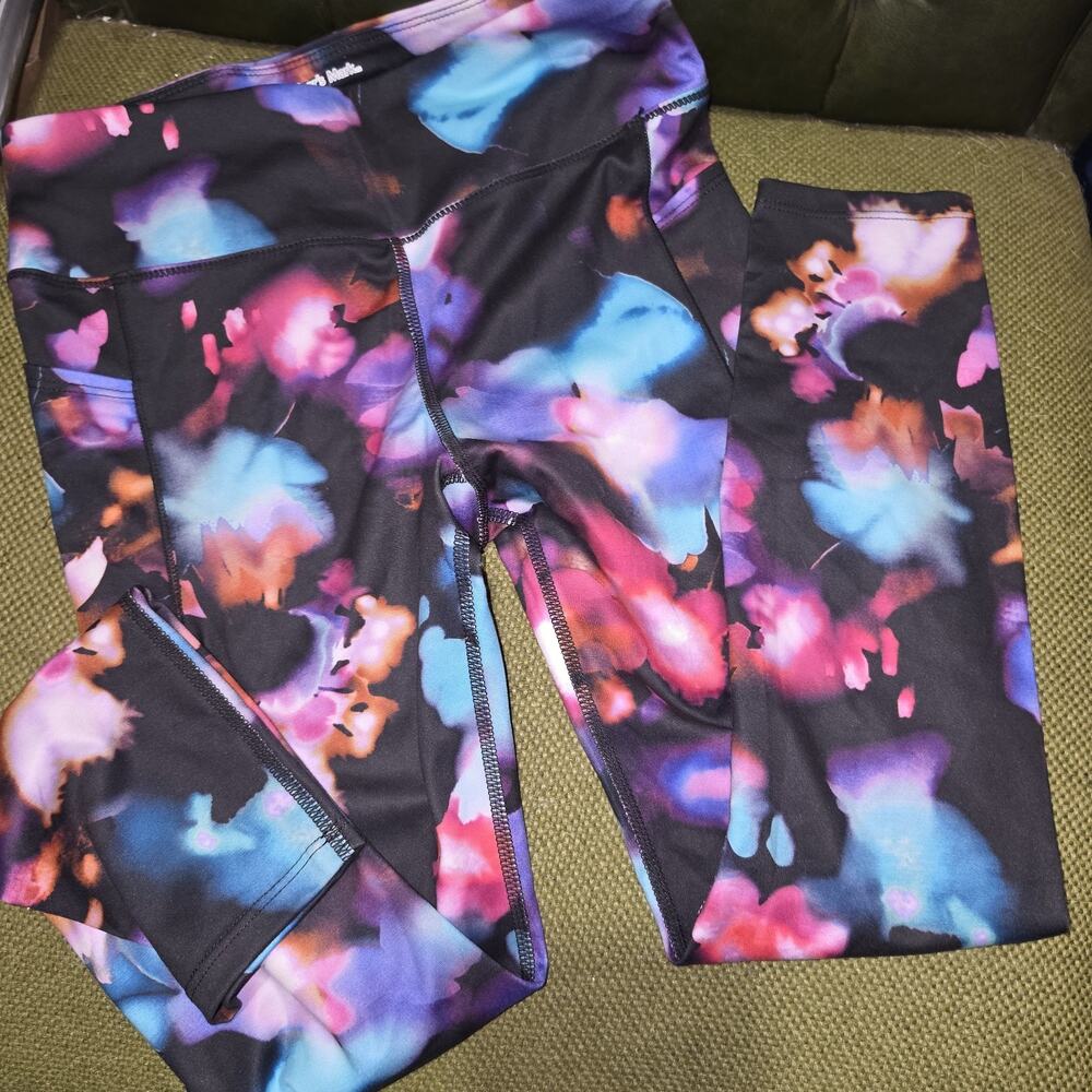 Member's Mark Girls Active Legging L(10/12) Floral Colorful NWT